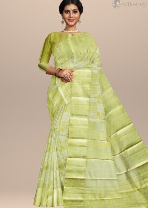 Lime Silk Radiance Kanjivaram Silk Saree