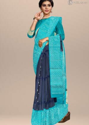 Royal Blue Kanchipuram Silk Woven Saree