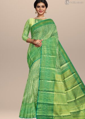 Lush Green Kanjivaram Silk Saree