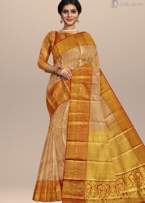 Timeless Golden Kanjivaram Silk Saree