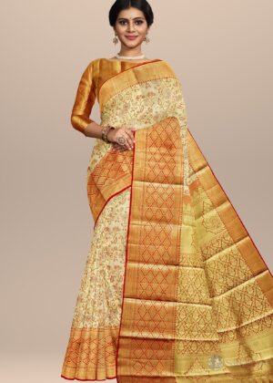 Elaegant Maroon Red Silk Saree with German Jari