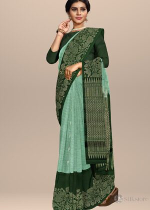 Jewel Tone: Forest Green Silk Saree