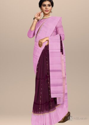 Lavender Luxury Kanchipuram Silk Saree