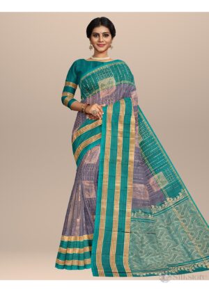 Turquoise Elegance Handloom Saree